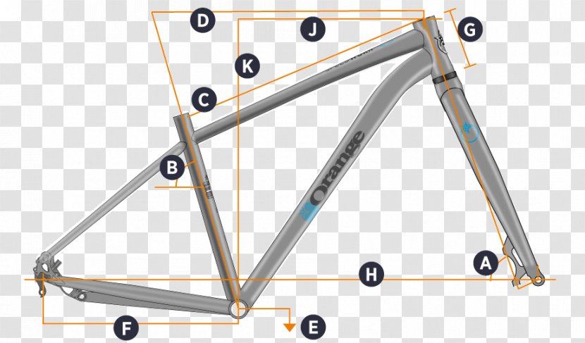Orange Mountain Bikes Bicycle Frames Geometry - Technology Transparent PNG