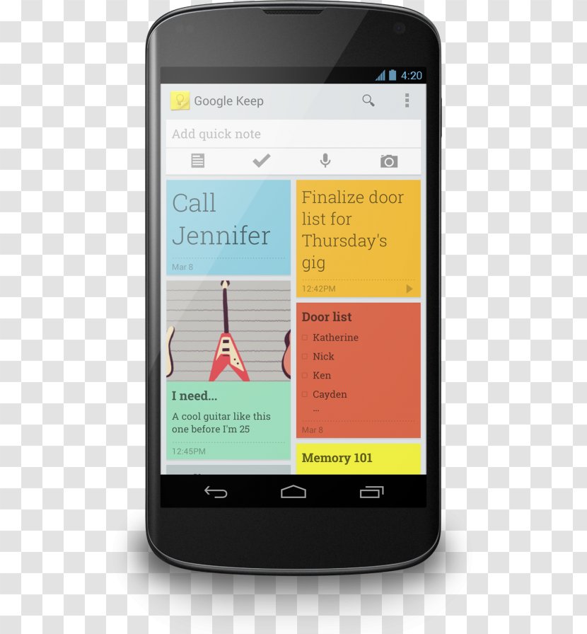 Google Keep Post-it Note Mobile App Drive - Phone Transparent PNG
