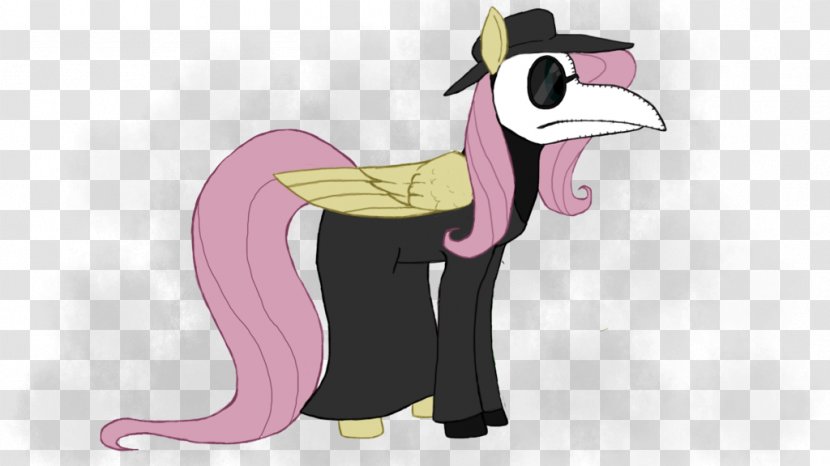 Pony Plague Doctor Fluttershy Surgeon Bubonic - Purple Transparent PNG