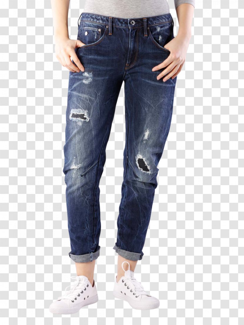 Jeans Denim G-Star RAW Boyfriend Slim-fit Pants - Blue Transparent PNG