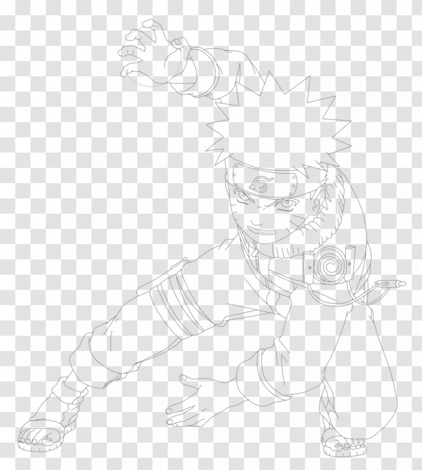 Rasengan Line Art Naruto Sketch - Silhouette Transparent PNG