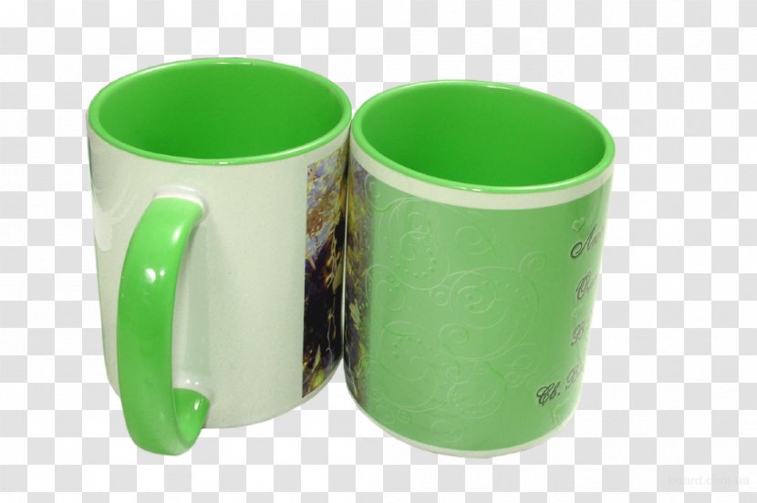 Coffee Cup Plastic Glass Mug - Green Transparent PNG