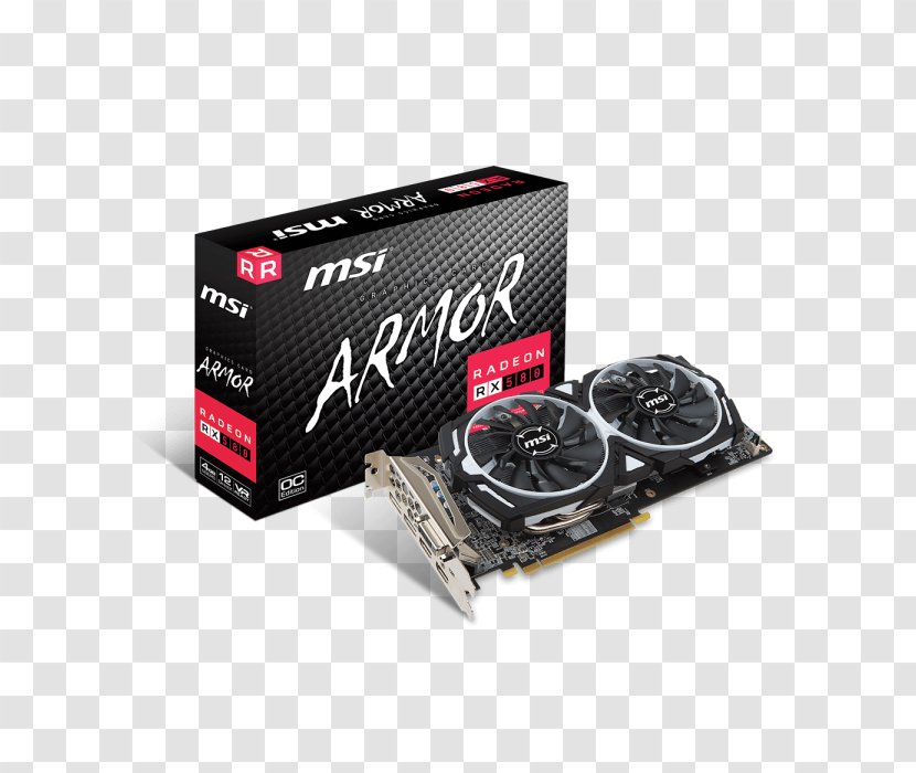 Graphics Cards & Video Adapters AMD Radeon RX 580 GDDR5 SDRAM MSI ARMOR - Gddr5 Sdram - 8GBOthers Transparent PNG