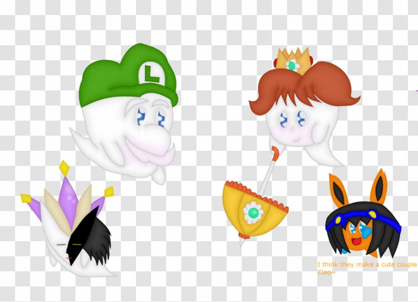 Luigi Princess Daisy Boos Super Paper Mario Video Games - Fan Art Transparent PNG