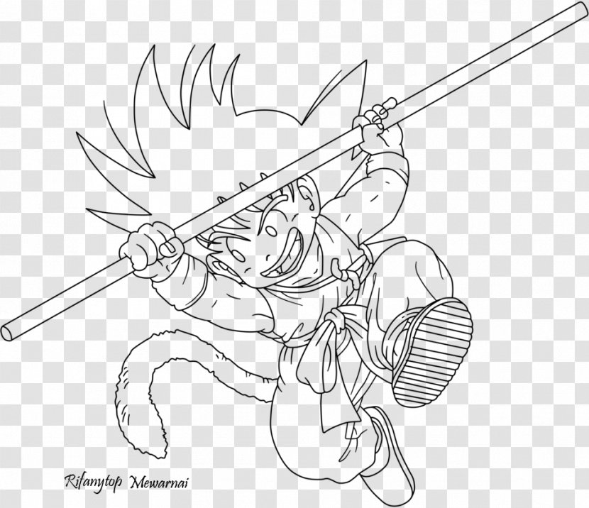 Goku Trunks Line Art Dragon Ball Drawing Transparent PNG
