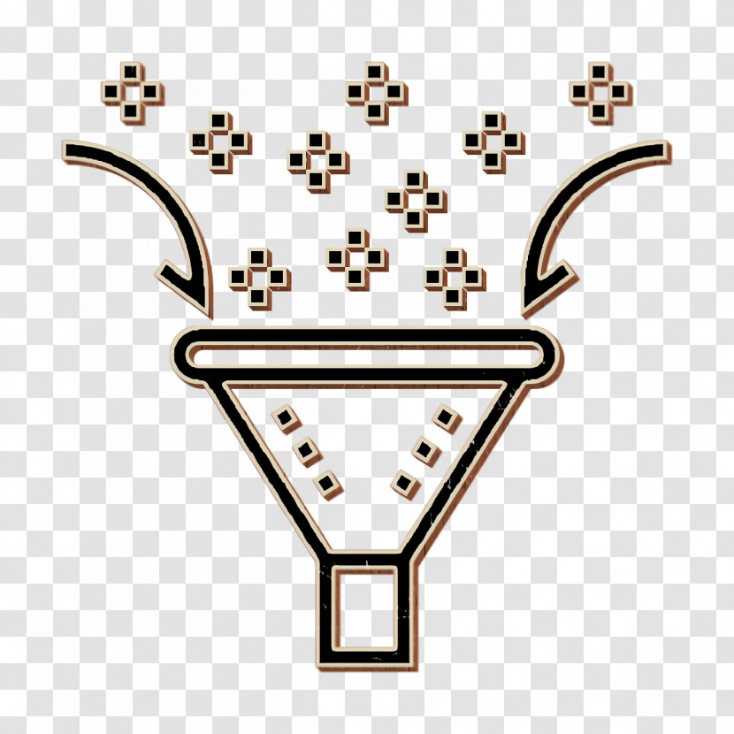 Data Management Icon Filtering Icon Funnel Icon Transparent PNG