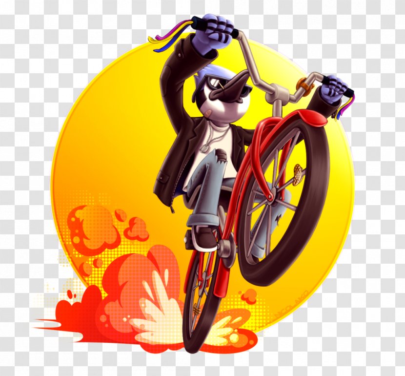 Mordecai Cartoon Digital Art - Drawing - Bicycle Transparent PNG