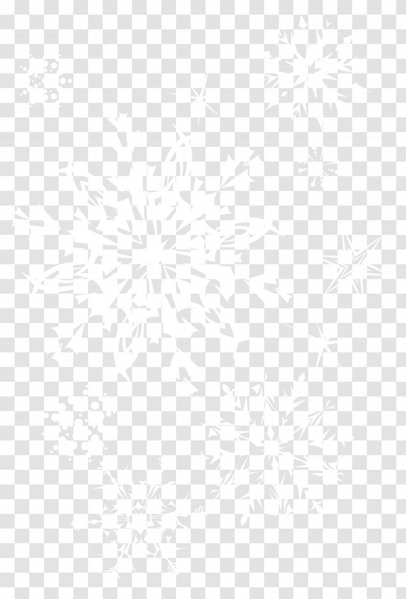 Line Symmetry Black And White Point Pattern - Monochrome - Transparent Snowflakes Picture Transparent PNG