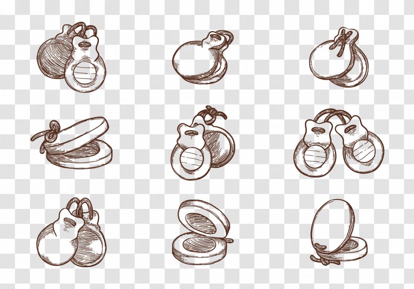 Castanets Drawing - Jewellery - Design Transparent PNG
