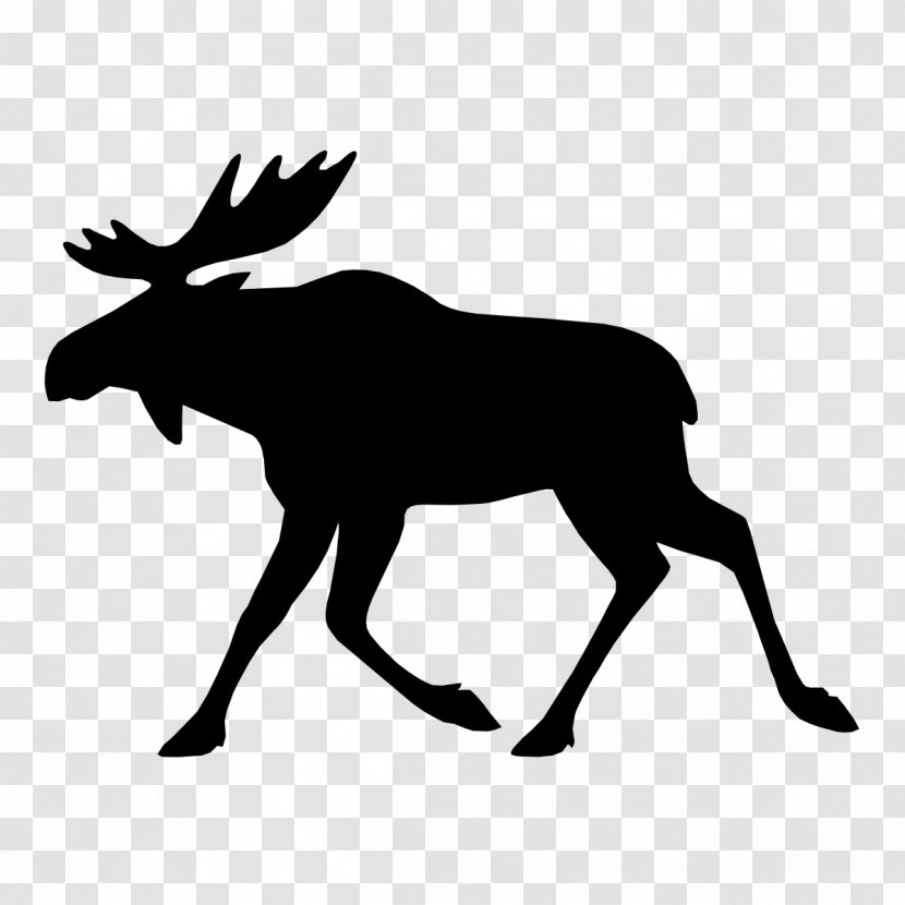 Moose Elk Deer Bear - Reindeer - Husky Silhouette Transparent PNG