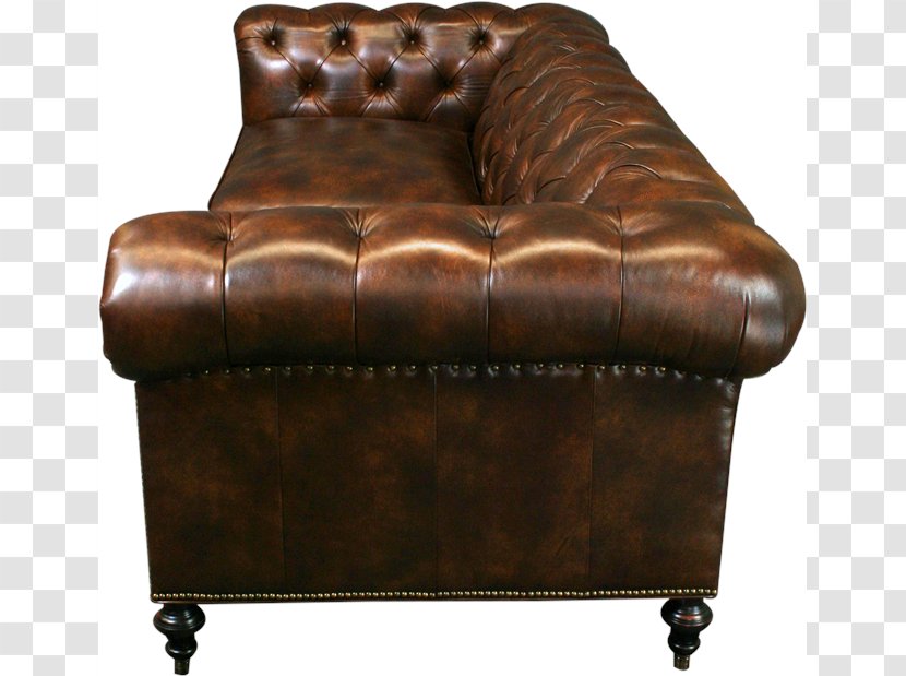 Club Chair Leather Foot Rests - Ottoman - Wood Grain Transparent PNG