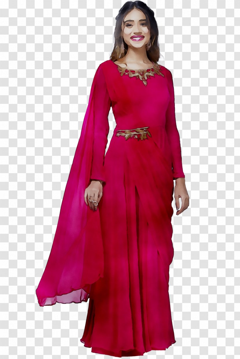 Dress Shoulder Satin Gown Magenta - Aline Transparent PNG