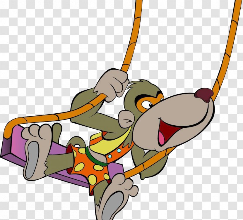 Monkey Cartoon Clip Art - Vertebrate - Swing The Monkeys Transparent PNG