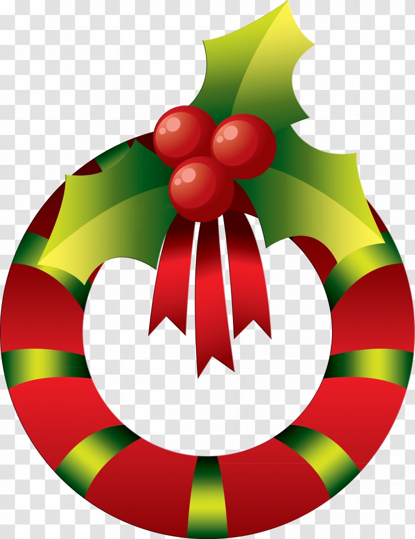 Christmas Decoration Drawing Clip Art - Green Vector Wreath Transparent PNG
