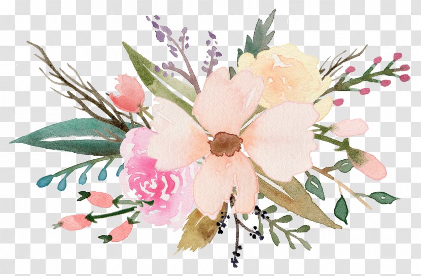 Floral Design Wildflowers Watercolor Painting - Cherry Blossom - Flower Transparent PNG