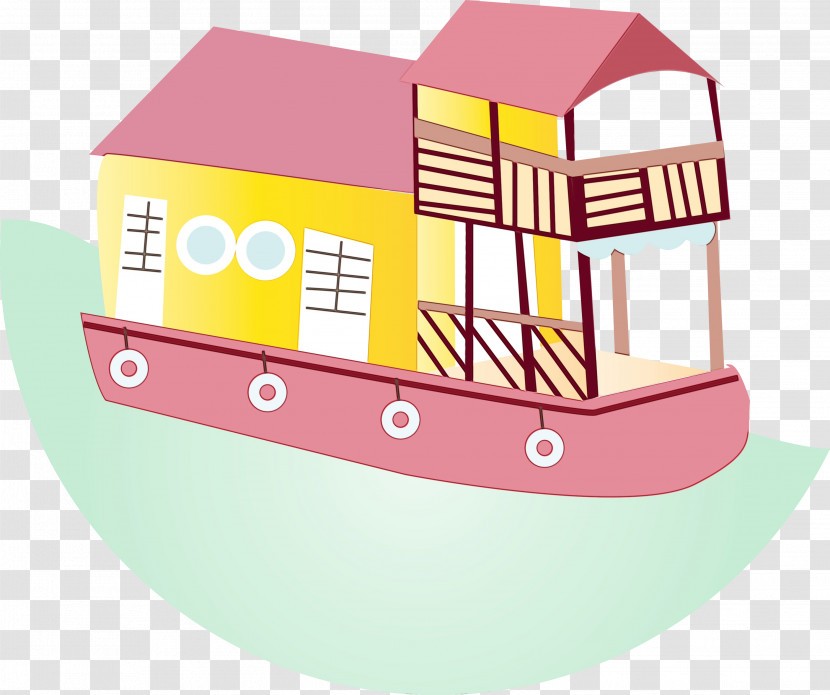 Pink House Wheel Transparent PNG
