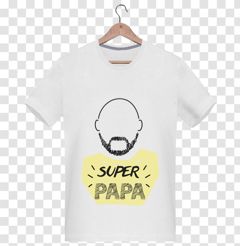 T-shirt Logo Sleeve Outerwear Font - T Shirt - Super Papa Transparent PNG