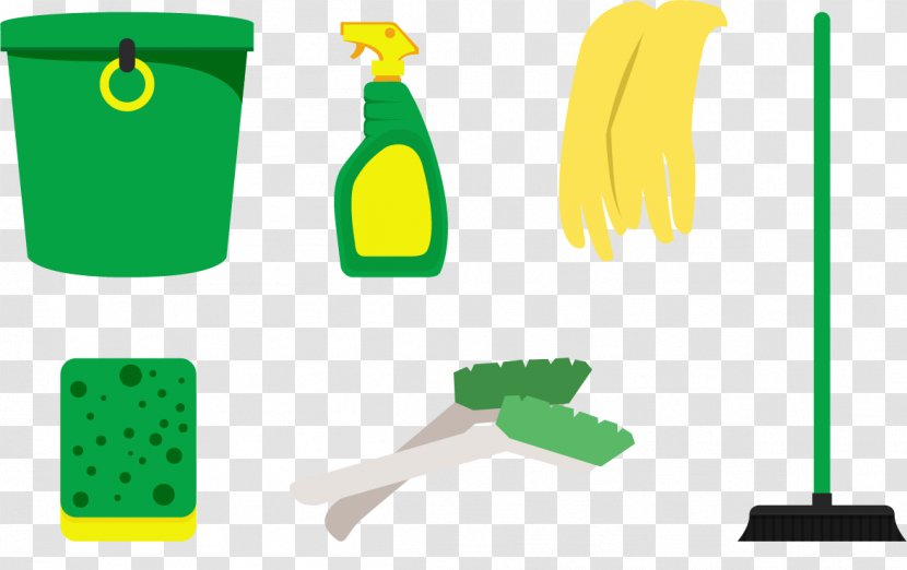 Cleaning Tool Broom - Bucket - Vector Tools Transparent PNG