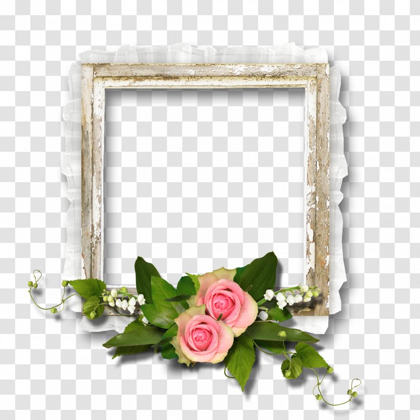 Flower Floral Design Text - Mirror - Lace Border Transparent PNG