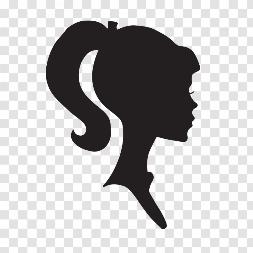 Silhouette Drawing Female Logo - Black And White Transparent PNG