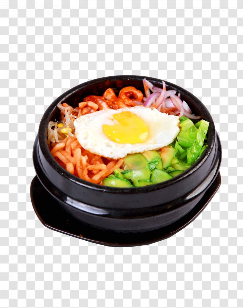 Bibimbap Japanese Cuisine Seafood Flyer - Stone Pot Transparent PNG