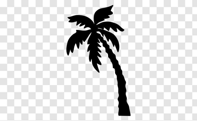 Silhouette Arecaceae Tree Drawing - Plant - Tropical Transparent PNG