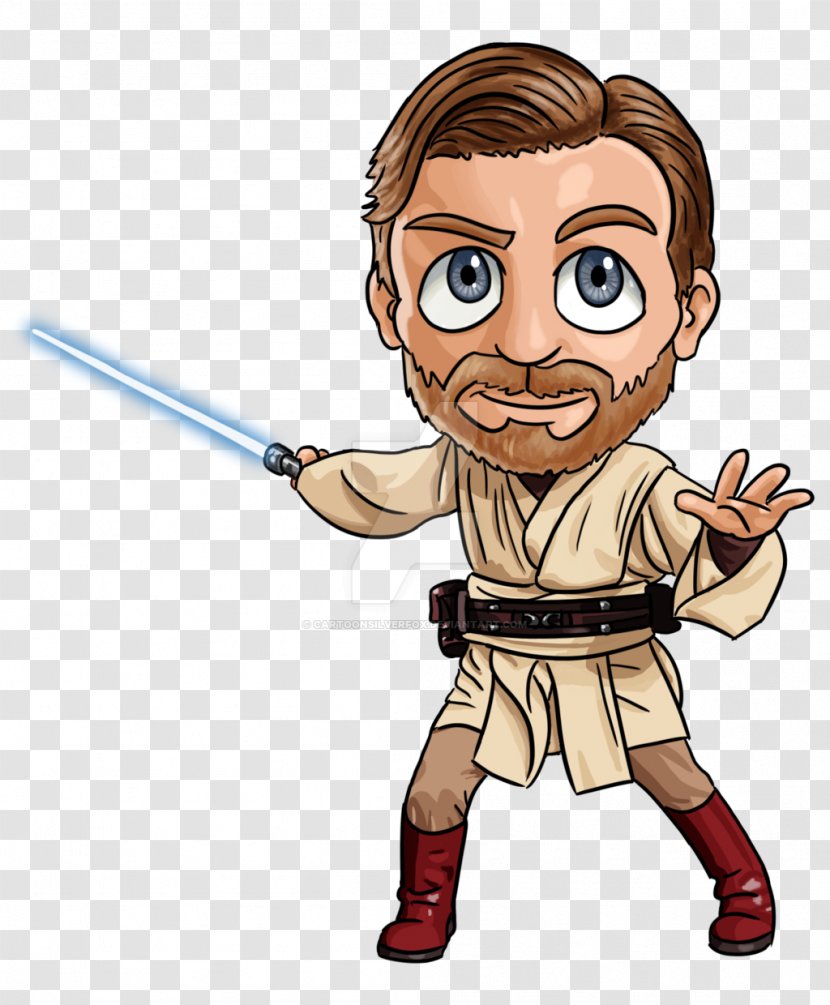 Obi-Wan Kenobi Anakin Skywalker Star Wars: Cartoon - Watercolor - Calvin And Hobbes Transparent PNG
