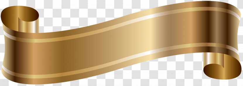 Wiring Diagram Clip Art - Ribbon - Elegant Banner Old Gold Transparent PNG