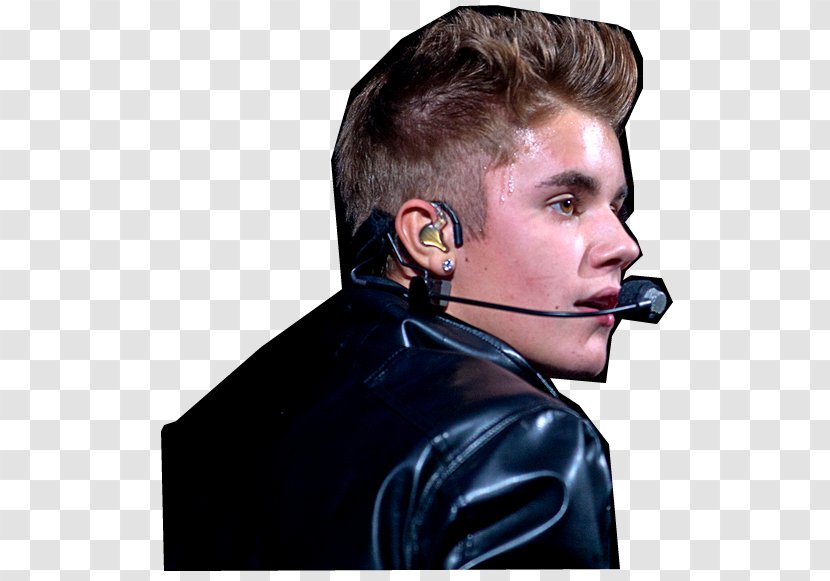 Microphone Headphones Chin Hearing Justin Bieber - Neck - Believe Tour Transparent PNG