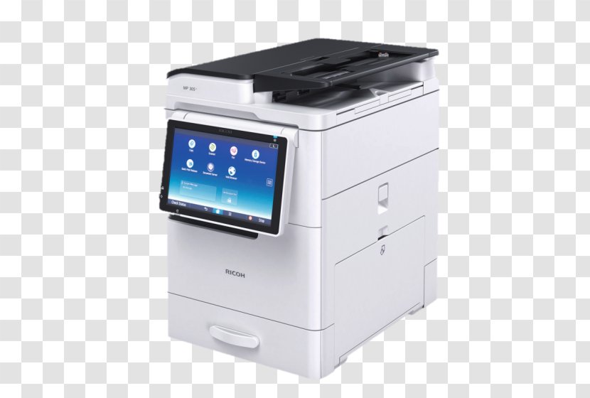 Ricoh MP 305+SPF (Laser/LED, Black And White, Duplex Printing) Multi-function Printer Photocopier - Gestetner Transparent PNG