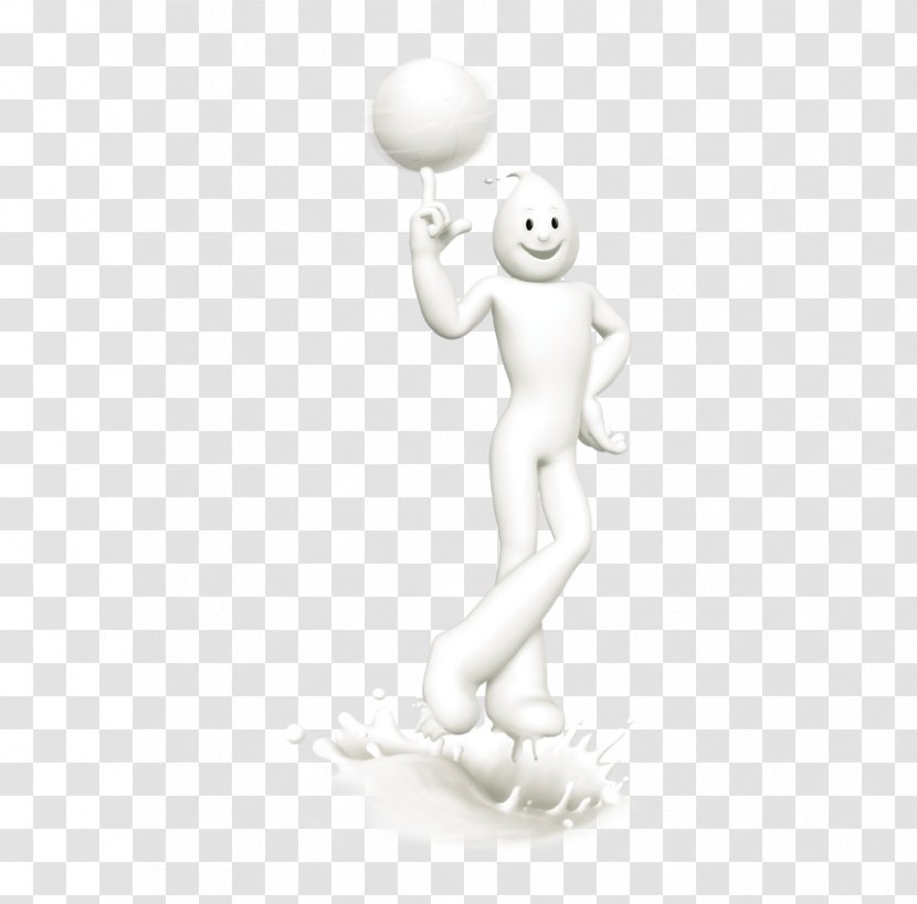 Milk Cartoon - Figurine - Beautiful Villain To Play Ball Transparent PNG