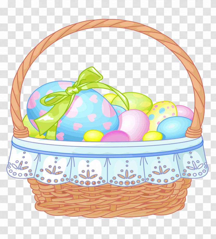 Easter Bunny Basket Clip Art - Picnic Baskets - With Eggs Transparent Clipart Transparent PNG