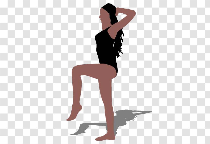 Silhouette Bodybuilding Physical Fitness - Cartoon - Beauty Vector Transparent PNG