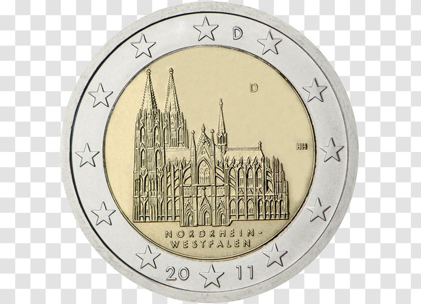 Germany 2 Euro Coin Commemorative Coins German - Milan Cathedral Transparent PNG