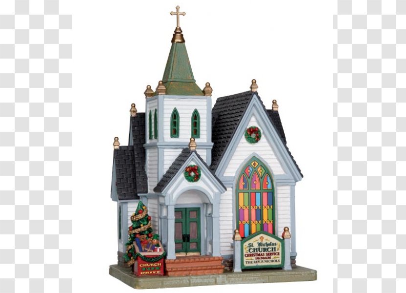 Christmas Village Ornament Card House - Decoration - Saint Nicholas Transparent PNG