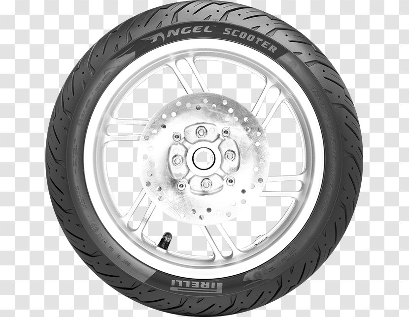 Scooter Tread Pirelli Motorcycle Tire - Natural Rubber Transparent PNG