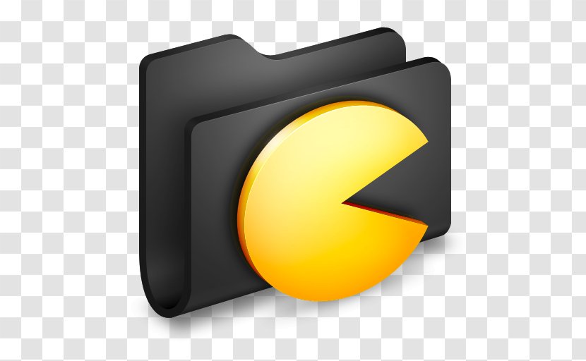 Yellow Orange Font - Video Game - Games Black Folder Transparent PNG
