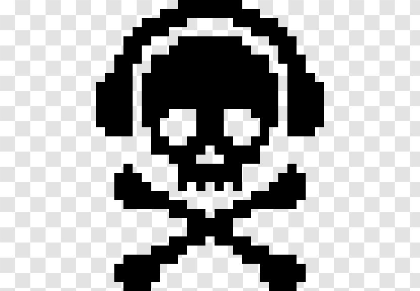 Skull And Crossbones 8-bit - Totenkopf Transparent PNG