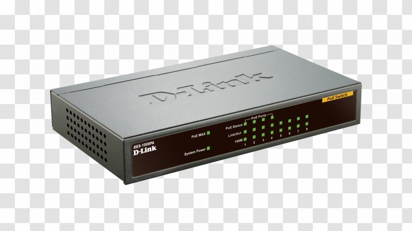 Power Over Ethernet Network Switch Gigabit D-Link TP-Link - Stereo Amplifier - Fast Transparent PNG
