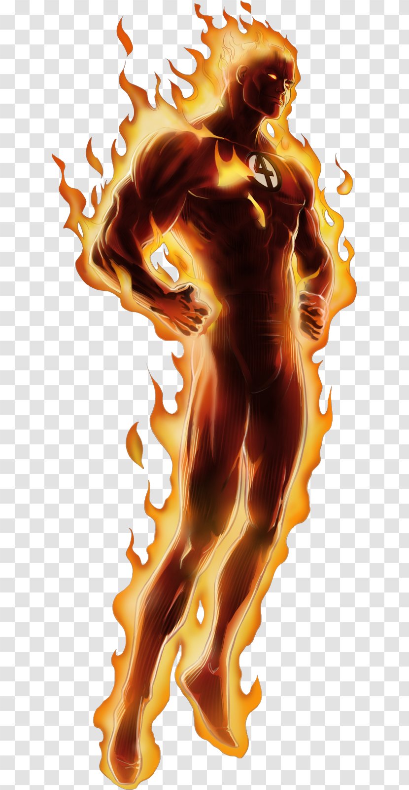 Human Torch Invisible Woman Thing Mister Fantastic Silver Surfer - Annihilus - Flame Transparent PNG