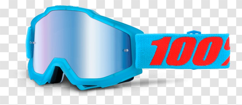 Goggles Lens Mirror Blue Cyan - Off Profile - Tearing Transparent PNG