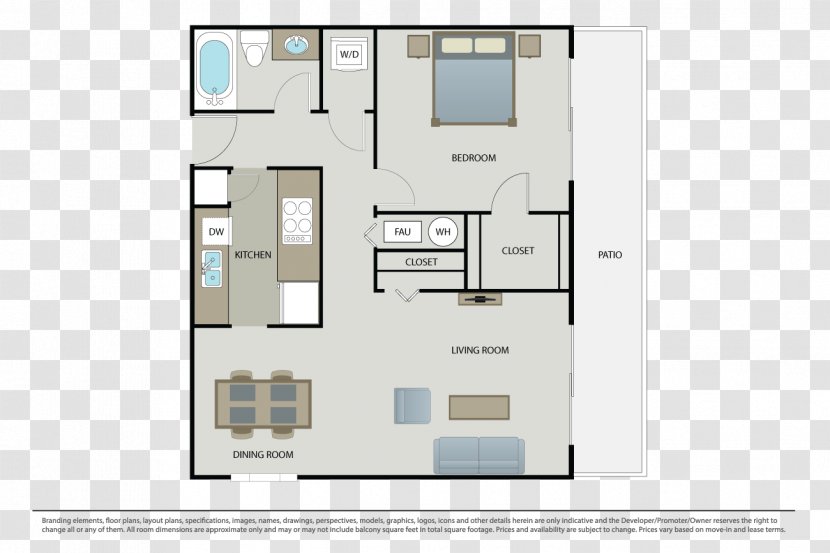 Piedmont Apartments Studio Apartment Bedroom - Cinnamon Transparent PNG