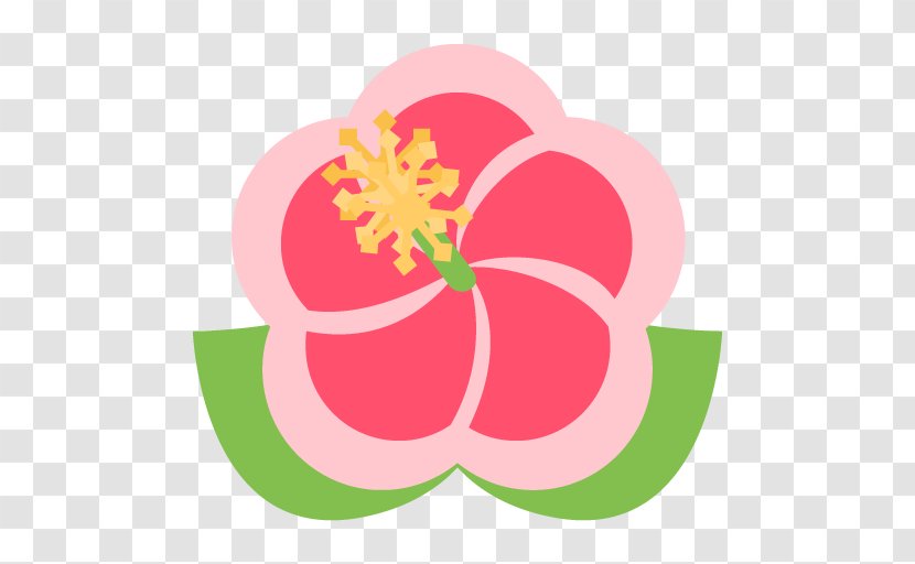 Emoji Flower Emoticon Symbol Sticker - Art - Hibiscus Transparent PNG