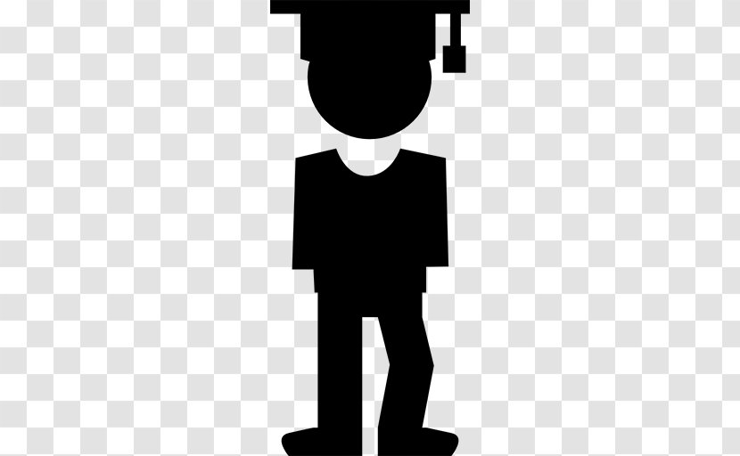 Graduation Ceremony Student Computer Icons Education Diploma - Black - A College Wearing Bachelor's Gown Transparent PNG