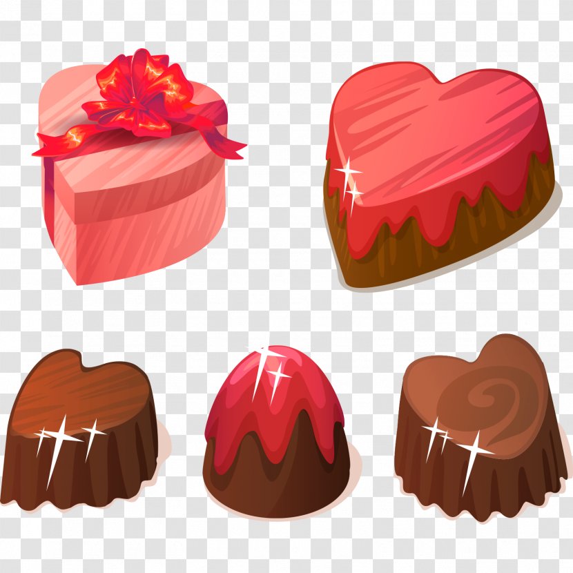 Chocolate Bonbon Dessert - Heart - Exquisite Candy Love Transparent PNG