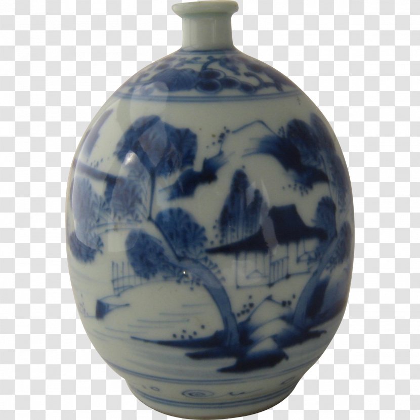 Canton Porcelain Blue And White Pottery Ceramic - Imari Ware - Vase Transparent PNG