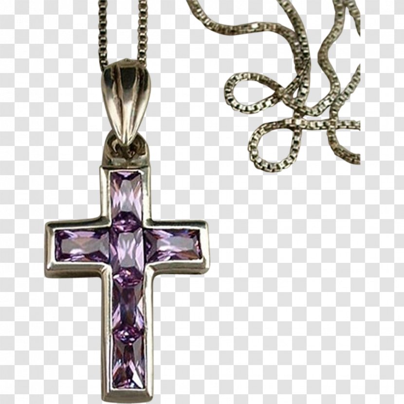 Cross Necklace Amethyst Gemstone Charms & Pendants - Jewelry Making Transparent PNG