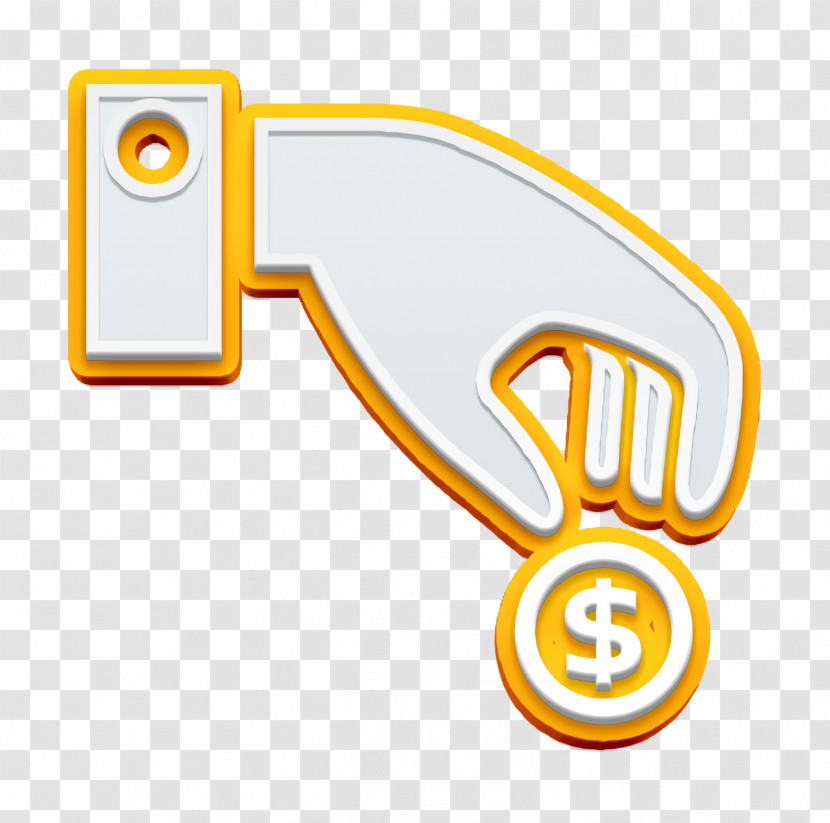 Business Icon Give Money Icon Coin Icon Transparent PNG