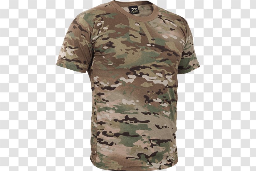 Long-sleeved T-shirt MultiCam Operational Camouflage Pattern Military - Longsleeved Tshirt Transparent PNG