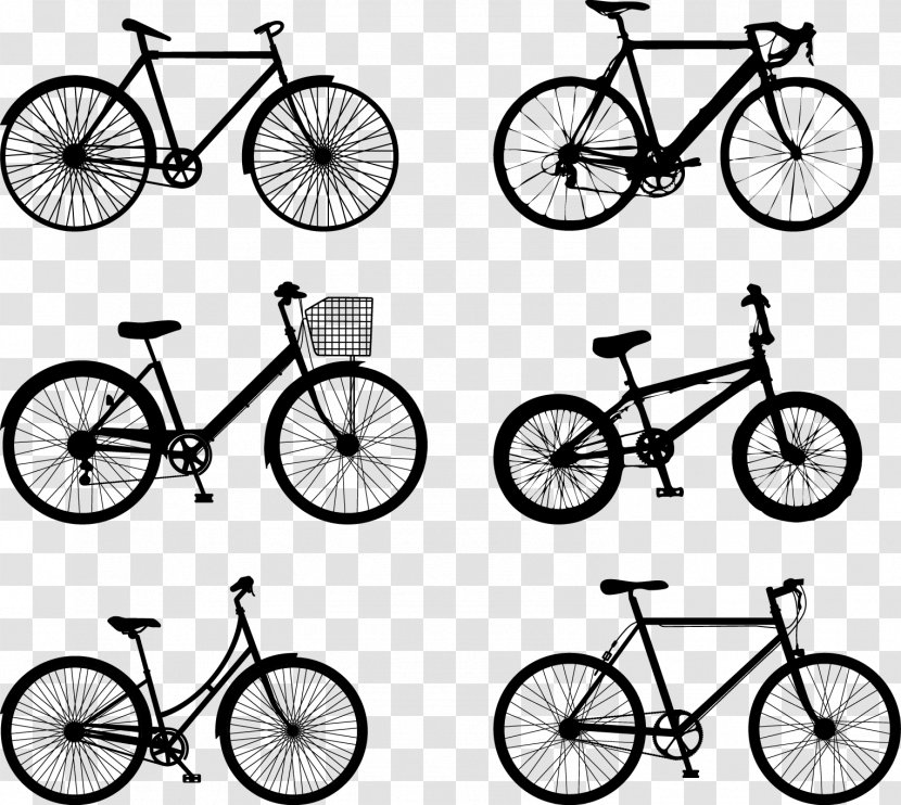 Bicycle Silhouette Mountain Bike - Frame - 6 Flat Style Transparent PNG